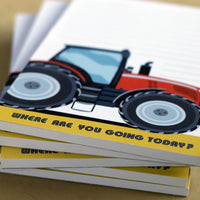 Tractor notepad (red)