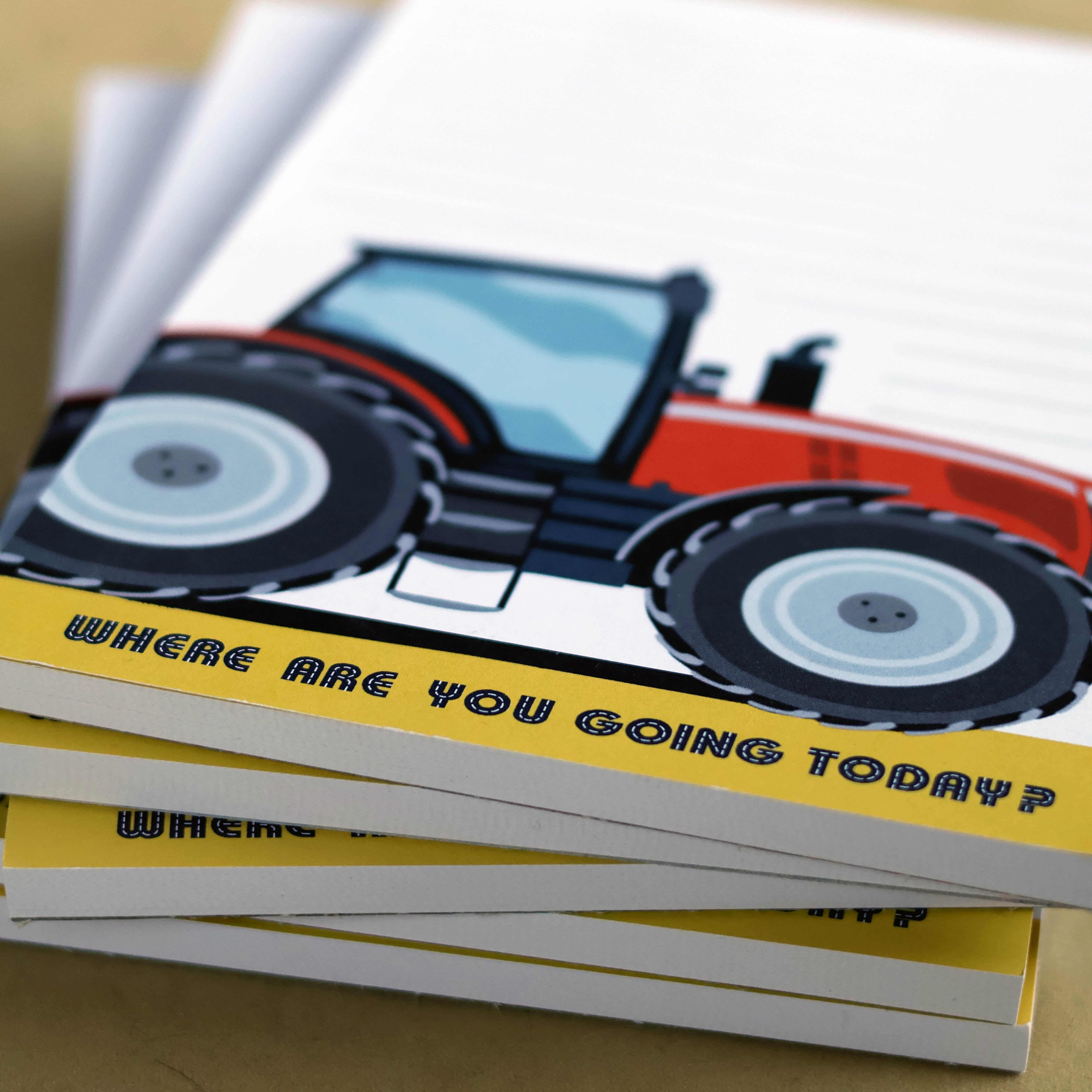 Tractor notepad (red)